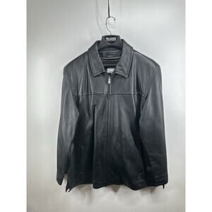 M. Julian Wilsons Leather Jacket‎ Sz XL Black Thinsulate W Vest & Hanger Vintage